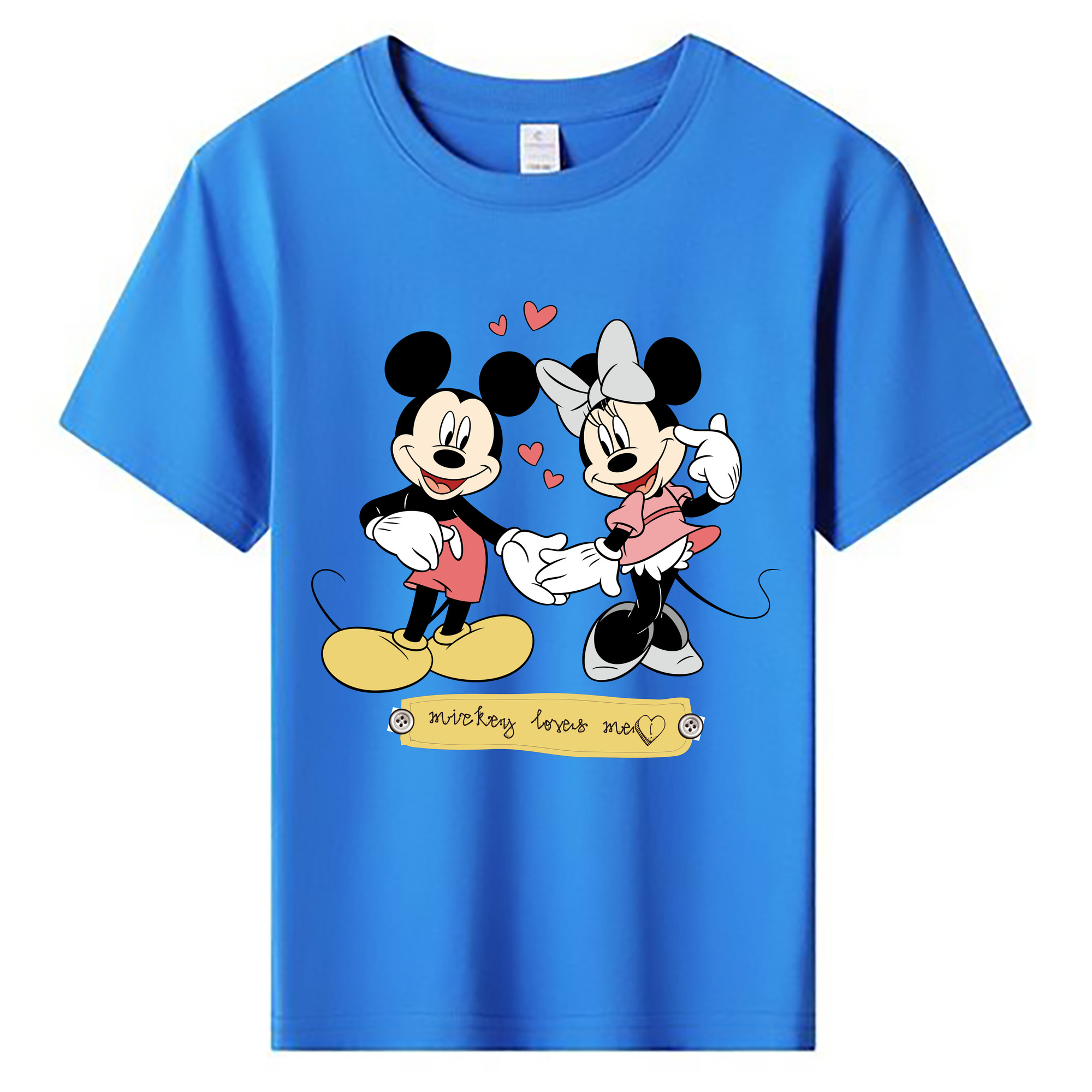 ミッキーマウス Mickey Mouse 綿100％キッズTシャツ（フロントプリント）